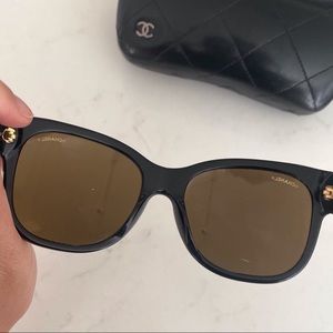 chanel sunglasses gold mirror